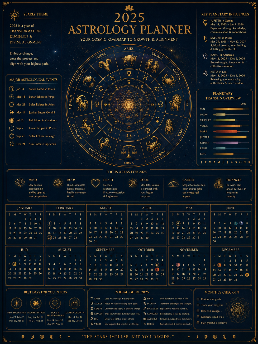Annual horoscope planning